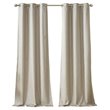 SunSmart Como Polyester Fabric Total Blackout Window Panel Pair in Taupe Beige