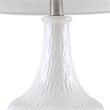 Hampton Hill Celine Modern Ceramic and Fabric Table Lamp in White