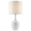Hampton Hill Celine Modern Ceramic and Fabric Table Lamp in White