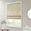 Madison Park Como Faux Silk Room Darkening Cordless Roman Shade in Taupe Beige