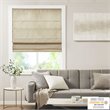 Madison Park Como Faux Silk Room Darkening Cordless Roman Shade in Taupe Beige