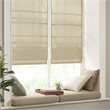 Madison Park Como Faux Silk Room Darkening Cordless Roman Shade in Taupe Beige