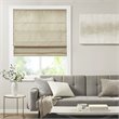Madison Park Como Faux Silk Room Darkening Cordless Roman Shade in Taupe Beige
