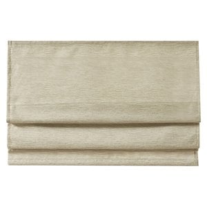 Madison Park Como Faux Silk Room Darkening Cordless Roman Shade in Taupe Beige