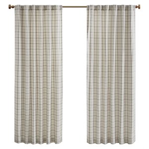 Madison Park Anaheim Polyester Jacquard Panel with Fleece Lining in Natural
