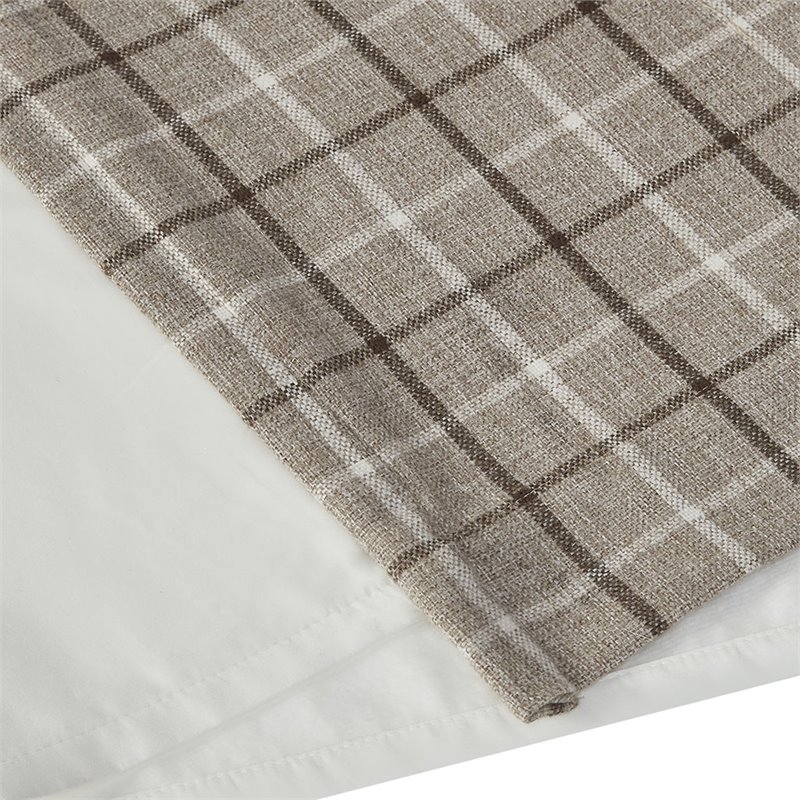 Madison Park Anaheim Polyester Jacquard Panel with Fleece Lining in Brown