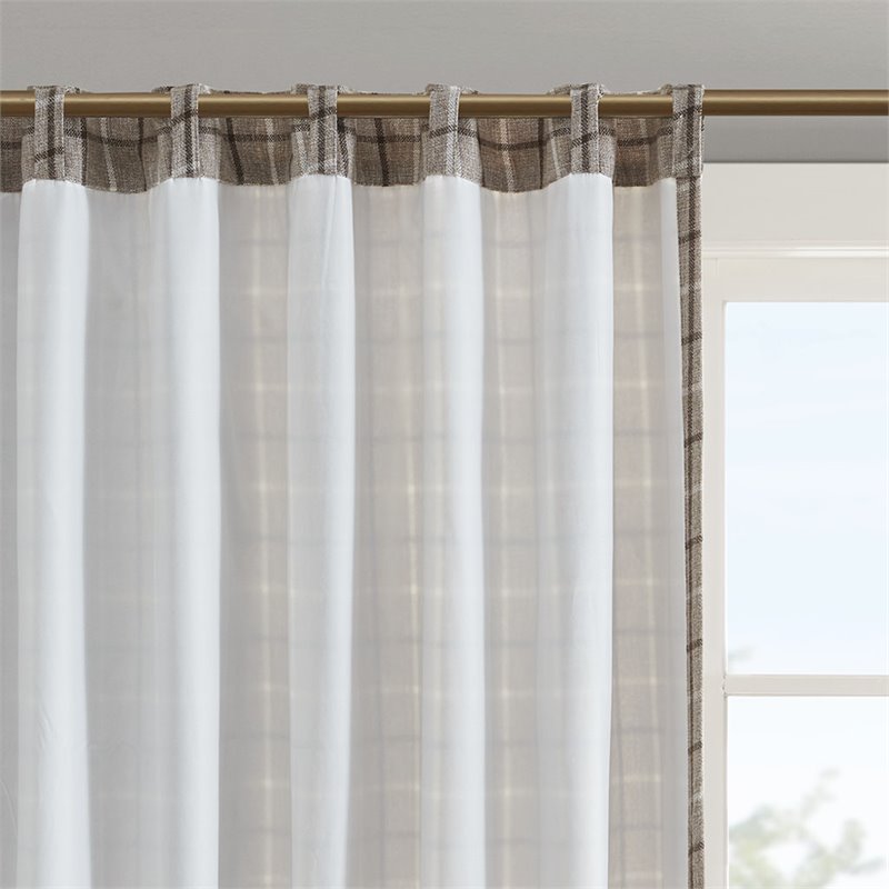 Madison Park Anaheim Polyester Jacquard Panel with Fleece Lining in Brown