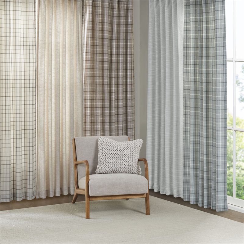 Madison Park Anaheim Polyester Jacquard Panel with Fleece Lining in Brown
