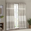 INK+IVY Mila Cotton Printed Window Curtain Panel with Lining in Beige
