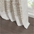 INK+IVY Mila Cotton Printed Window Curtain Panel with Lining in Beige