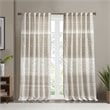 INK+IVY Mila Cotton Printed Window Curtain Panel with Lining in Beige