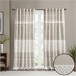 INK+IVY Mila Cotton Printed Window Curtain Panel with Lining in Beige