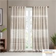 INK+IVY Mila Cotton Printed Window Curtain Panel with Lining in Beige