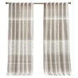 INK+IVY Mila Cotton Printed Window Curtain Panel with Lining in Beige