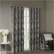 SunSmart Bentley Polyester Knitted Coated Total Blackout Window Panel - Charcoal