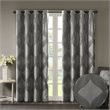 SunSmart Bentley Polyester Knitted Coated Total Blackout Window Panel - Charcoal