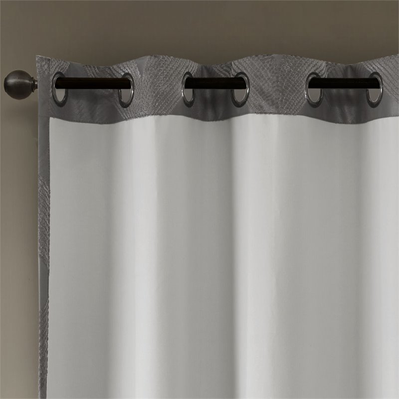 SunSmart Bentley Polyester Knitted Coated Total Blackout Window Panel - Charcoal
