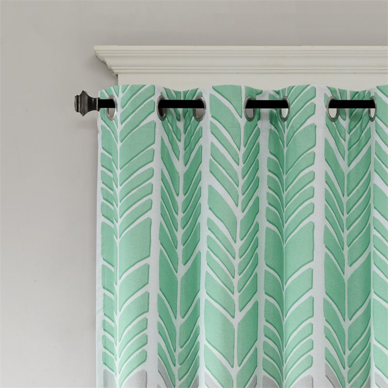 Intelligent Design Adel Polyester Fabric Lined Blackout Window Panel - Gray/Blue