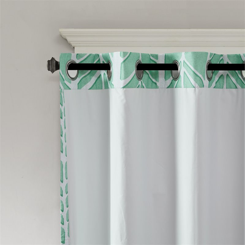 Intelligent Design Adel Polyester Fabric Lined Blackout Window Panel - Gray/Blue