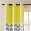 Intelligent Design Alex Polyester Microfiber Chevron Panel Pair in Yellow/Gray