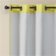 Intelligent Design Alex Polyester Microfiber Chevron Panel Pair in Yellow/Gray