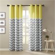 Intelligent Design Alex Polyester Microfiber Chevron Panel Pair in Yellow/Gray