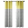 Intelligent Design Alex Polyester Microfiber Chevron Panel Pair in Yellow/Gray
