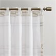 INK+IVY Nea Cotton Printed Window Curtain Panel with Lining in Off White/Gray