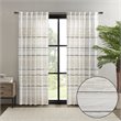 INK+IVY Nea Cotton Printed Window Curtain Panel with Lining in Off White/Gray