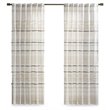 INK+IVY Nea Cotton Printed Window Curtain Panel with Lining in Off White/Gray