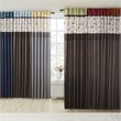 Madison Park Serene Polyester Fabric Window Panel with Lining in Brown/Red