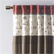 Madison Park Serene Polyester Fabric Window Panel with Lining in Brown/Red