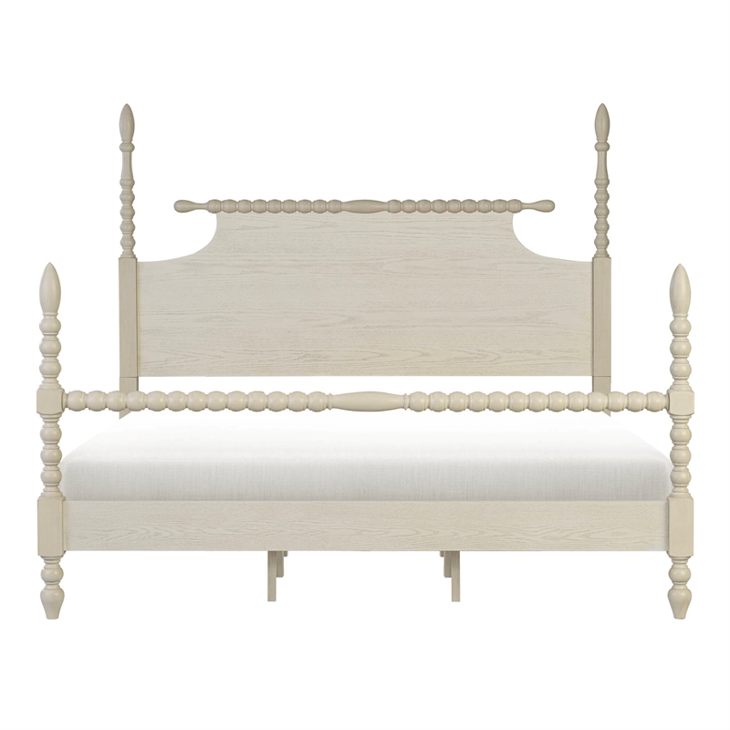 Madison Park Signature Beckett Solid Wood King Bed in Natural Whitewash