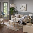 Madison Park Signature Bordeaux Metal and Marble End Table in White/Gold