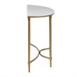 Madison Park Signature Bordeaux Metal and Marble Console Table in Gold/White