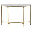 Madison Park Signature Bordeaux Metal and Marble Console Table in Gold/White