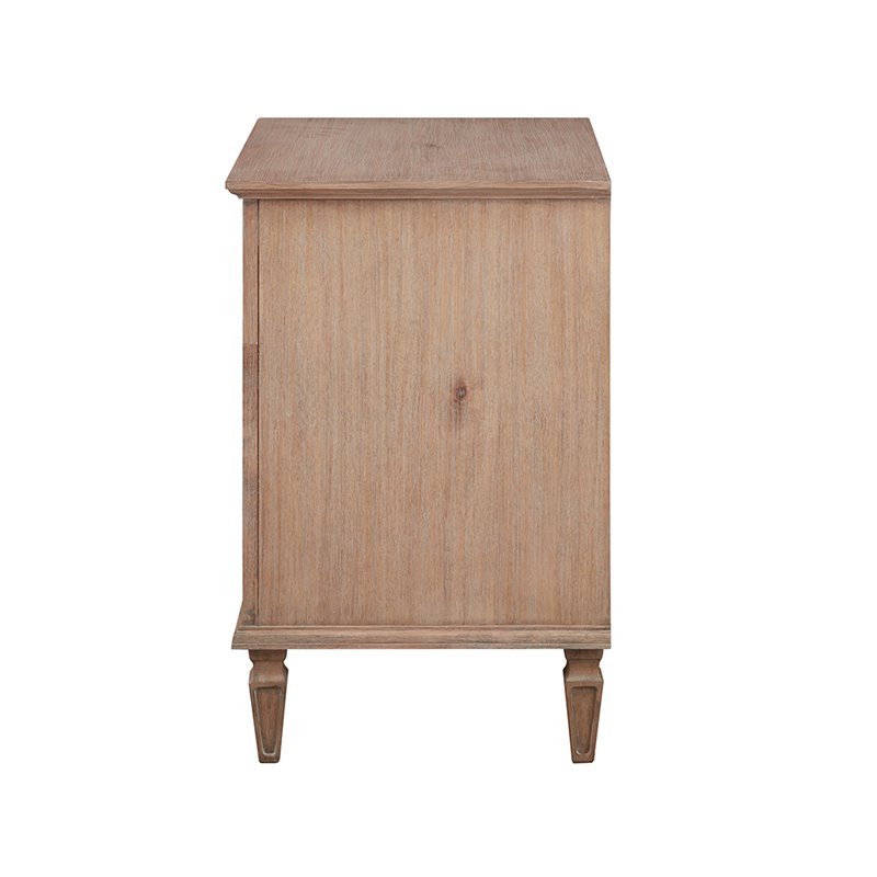 Madison Park Signature Victoria Acacia Wood Veneer Nightstand in Natural