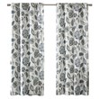 SunSmart Camille Polyester Printed Room Darkening Window Panel in Aqua Blue