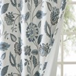 SunSmart Camille Polyester Printed Room Darkening Window Panel in Aqua Blue