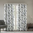 SunSmart Camille Polyester Printed Room Darkening Window Panel in Aqua Blue