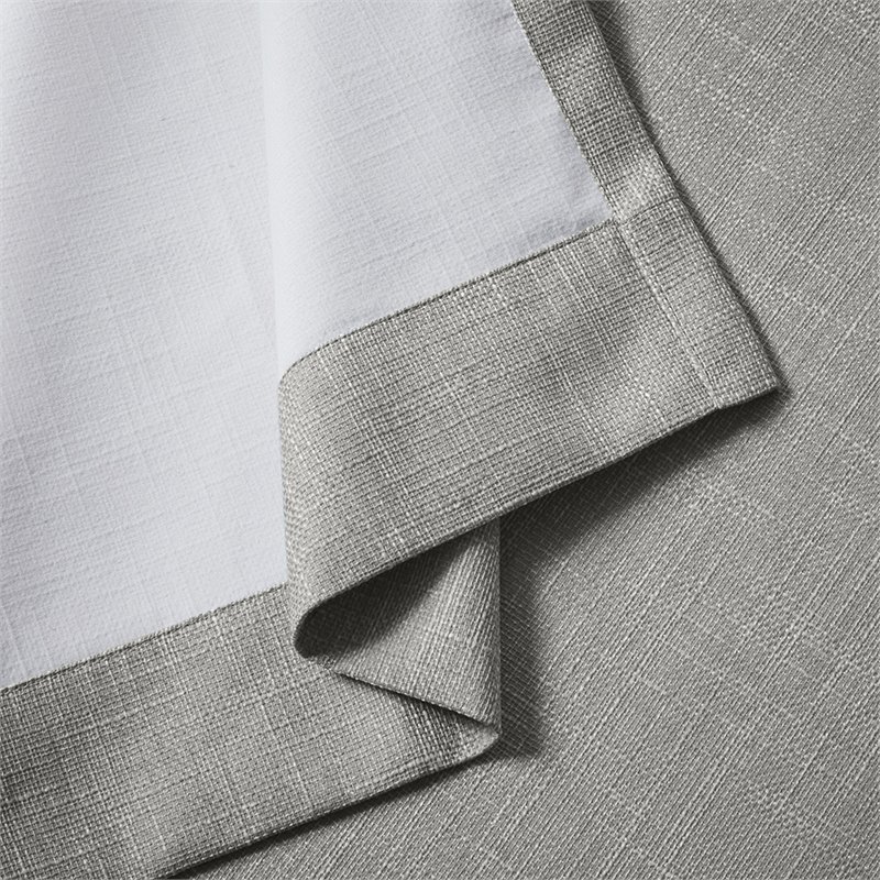 SunSmart Maya Polyester Fabric Heathered Window Panel in Gray