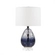 Urban Habitat Borel Transitional Glass and Cotton Table Lamp in Blue/White