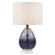 Urban Habitat Borel Transitional Glass and Cotton Table Lamp in Blue/White