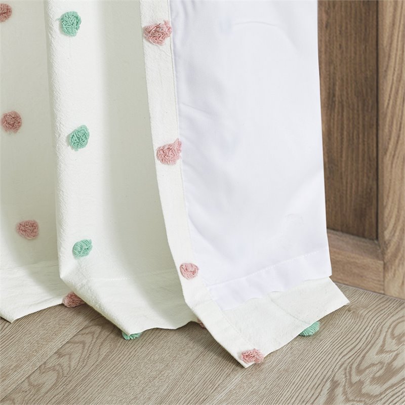 Intelligent Design Callie Cotton Jacquard Window Panel with Lining in White