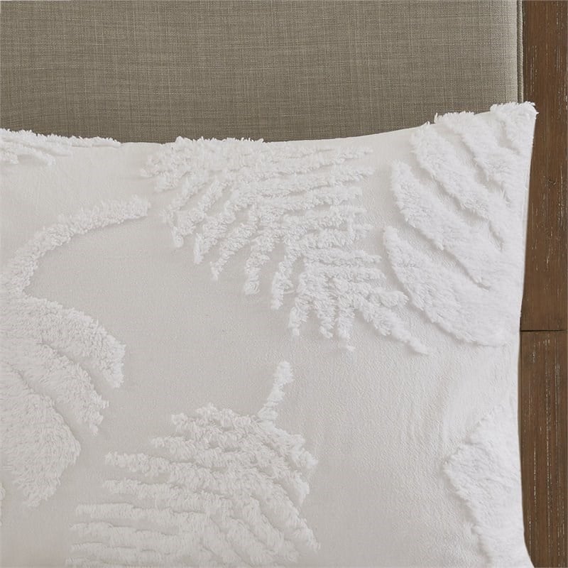 Madison Park Bahari Cotton Chenille Palm Comforter Set in Off White