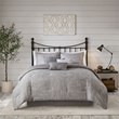 Madison Park Walter 7-Piece Polyester Printed Seersucker Comforter Set in Gray