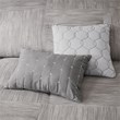 Madison Park Walter 7-Piece Polyester Printed Seersucker Comforter Set in Gray