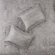 Madison Park Walter 7-Piece Polyester Printed Seersucker Comforter Set in Gray