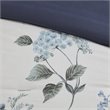 Madison Park Zennia 7-Piece Polyester Comforter Set with Throw Blanket in Blue