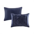 Madison Park Laurel 7-Piece 100 Percent Polyester Polyoni Comforter Set in Navy